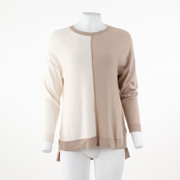 Anne Klein Colorblock Crewneck Sweater - Picture 2 of 5